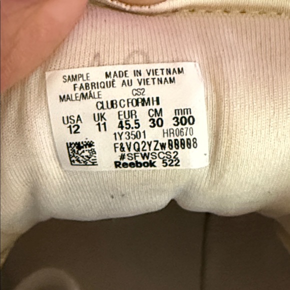 Reebok Club C Hi HR0670 Universal Men Sneakers White/Blue Size 12 - Picture 10 of 11